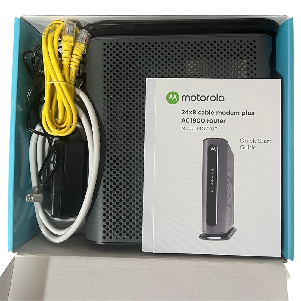 Motorola Black Cable Modem Plus AC1900 WiFi Router - Picture 2 of 2